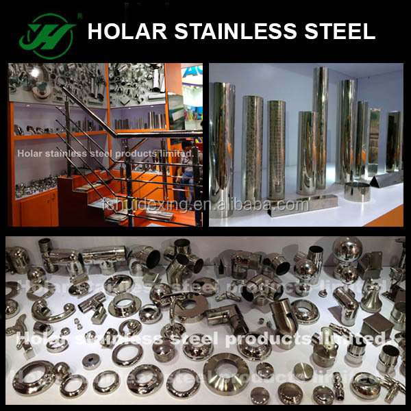 Stainless steel glass clamps for stairs handrail