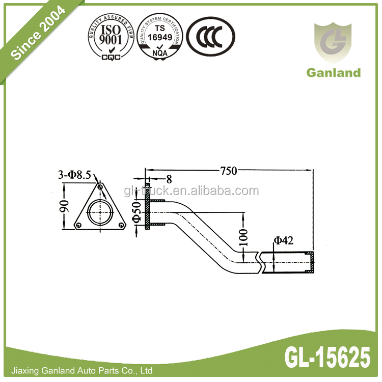GL-15625 Zinc Plated Steel Truck Body Mudguard Tube