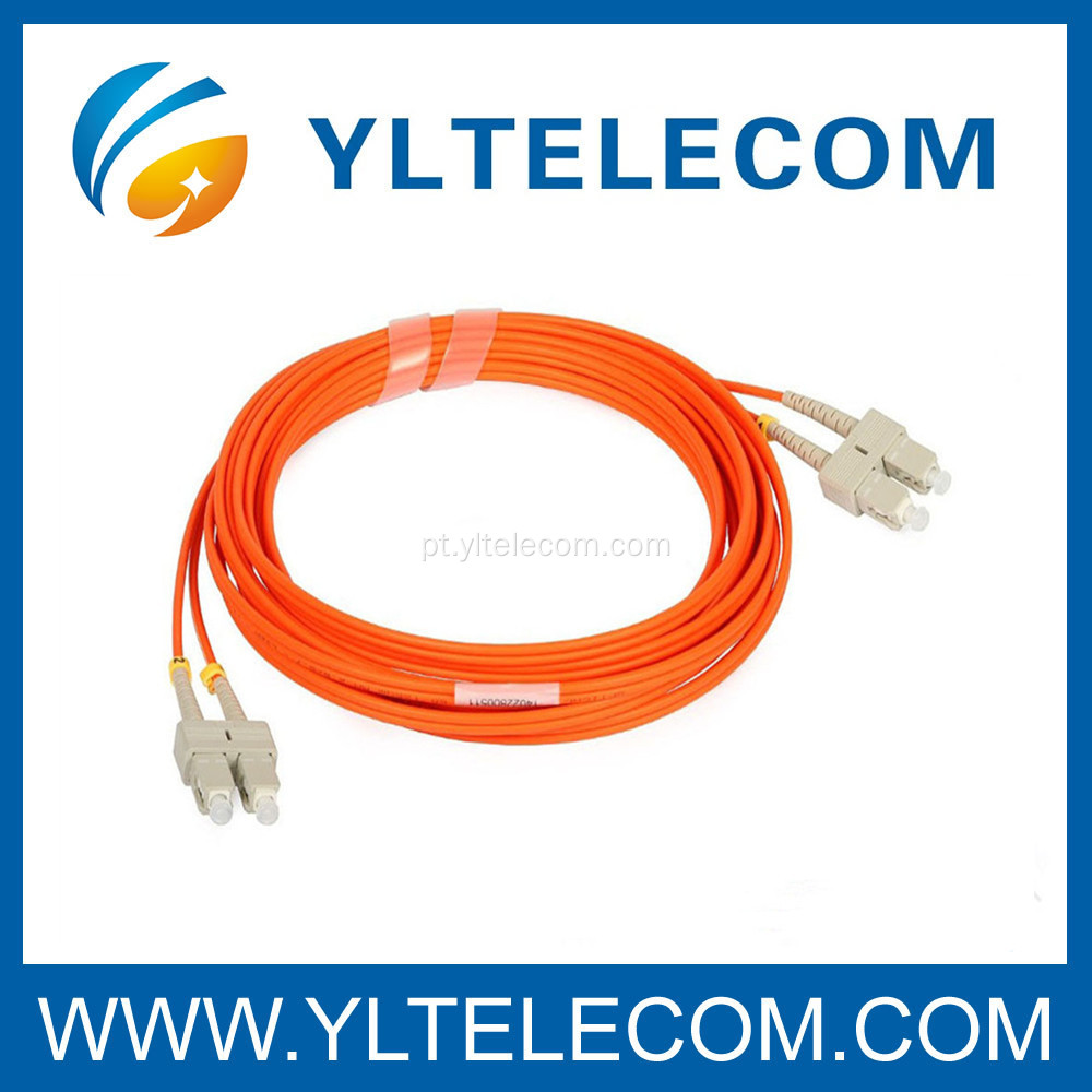 PVC do cabo de remendo da fibra óptica do SC 62.5um / 125um milímetro ou perda de inserção 0.2dB de LSZH