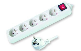 5 Outlets French type electrical socket