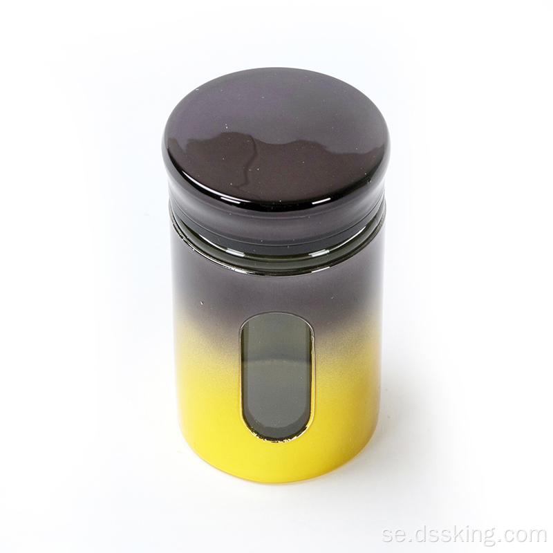Två färg Tvådelar Set Kitchen Plastic Spice Jar Set Electroplating Process Ny stil