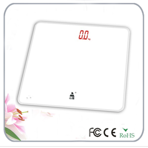 electronic body weight bathroom scales with temperature showing