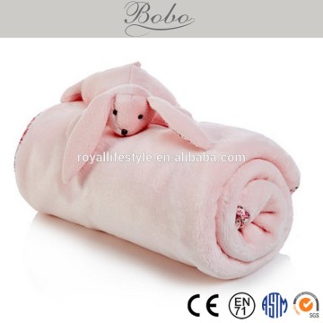 Sleepy Soft Baby Blankie Flannel Baby Blanket with plush toy animal