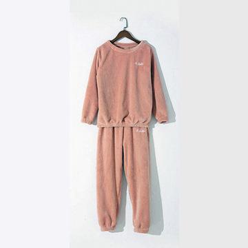 Damen Flanell Pyjama Pullover Set