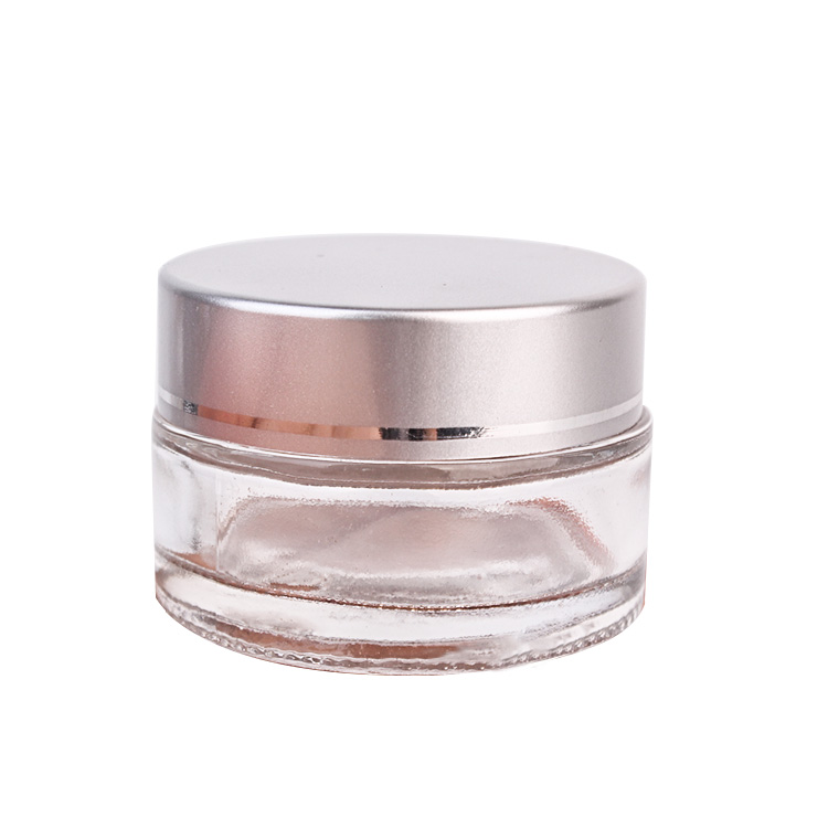 20ml cheap price transparent cosmetic glass Mask eye cream jar with lid