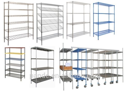 Heavy duty Stainless steel 4 tier commercial shelving racks