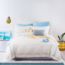 Micro fiber cotton embroidered brief comforter case set