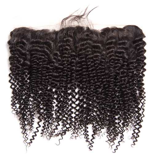 Wholesale Mongolian Virgin Full Cuticle Aligned Kinky Curly Swiss Lace Closure  Kinky Curly