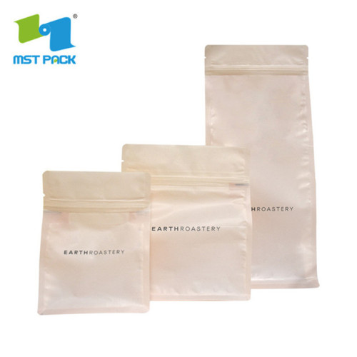 biodegradable digital printing kraft paper coffee bags with valve