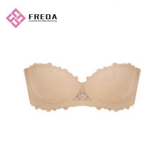 Lace One Piece Strapless Bra With Back