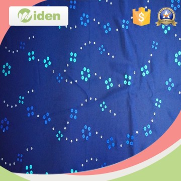 Polyester mesh fabric with sequins blue mesh fabric for curtains