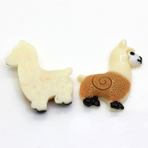 Mini encantos de resina en forma de alpaca populares para cuentas de decoración de juguete DIY Slime adornos de dormitorio para niños decoración de teléfono
