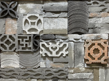 Traditional blue brick stack tiles for ancient buildings