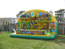 army green inflatable Bouncy moonwalk house
