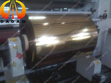 gold color metallized polyester film for paper board lamination