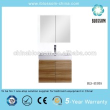 European design bathoom mdf vanity with ceramic basin