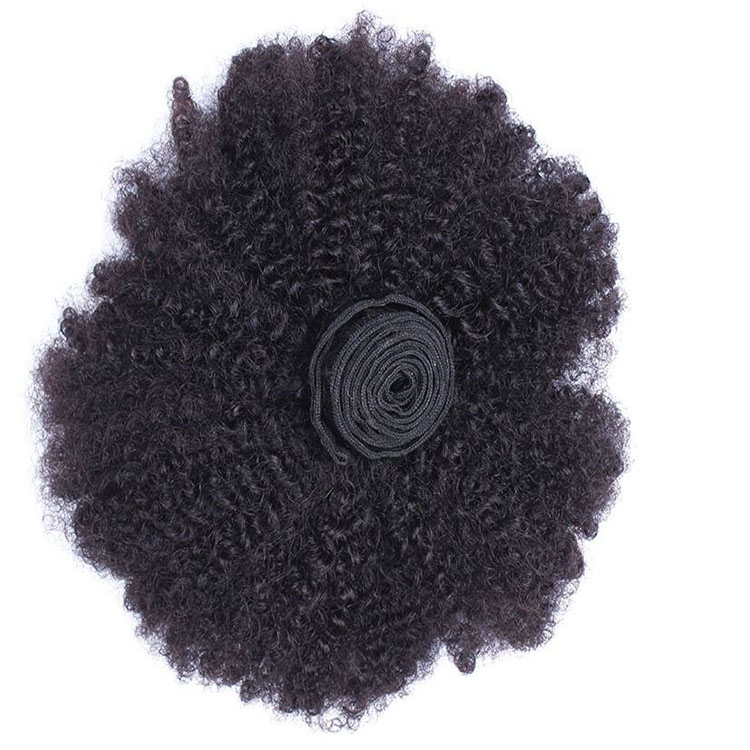 aliexpress hot sale natural color easy to dye human hair double drawn brazilian human hair afro kinky curly