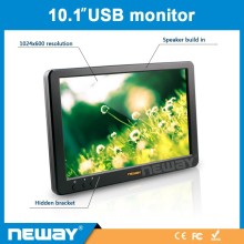 10.1 hidden bracket resistive touch screen lcd monitor with USB input