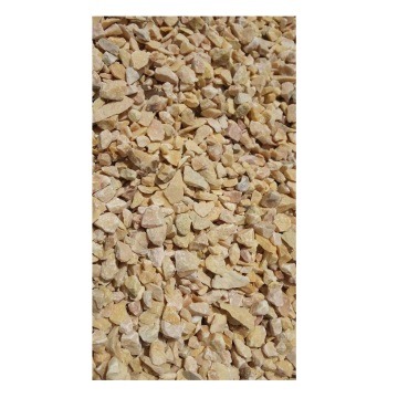 Yellow Marble and Broken Macadam Outdoor Floor