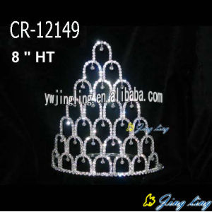 8 " Silver Beauty Pageant Tiaras Crowns