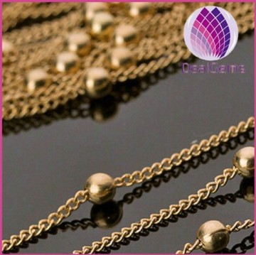 wholesale 3mm copper ball necklace chain