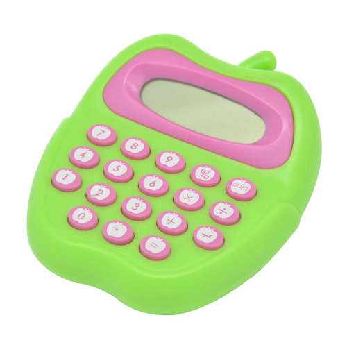 Apple Shape Cartoon Mini Handheld Calculator Kids