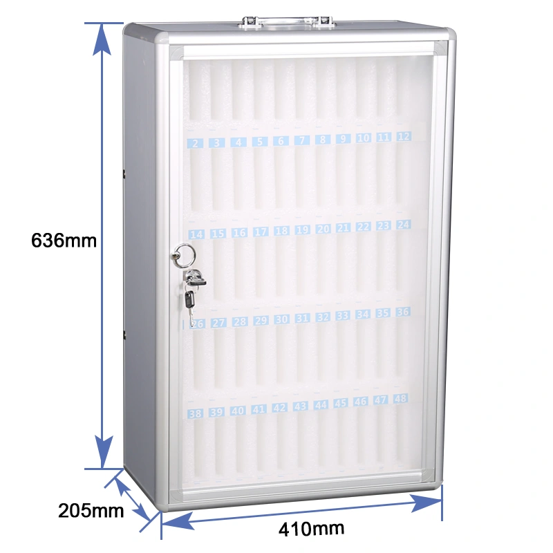 Mobile Phone Storage Box with Handle and Security Lock Wall Mounted Smart Phone Chart Cabinet/