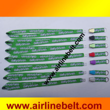 Top classice airline airplane aircraft seatbelt buckle woven lanyard
