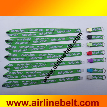 Top classice airline airplane aircraft seatbelt buckle woven lanyard