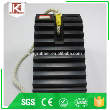 Rubber wheel chocks with handle for truck trailer car