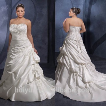 Super Taffeta Sweetheart Plus Size wedding dresses for fat woman