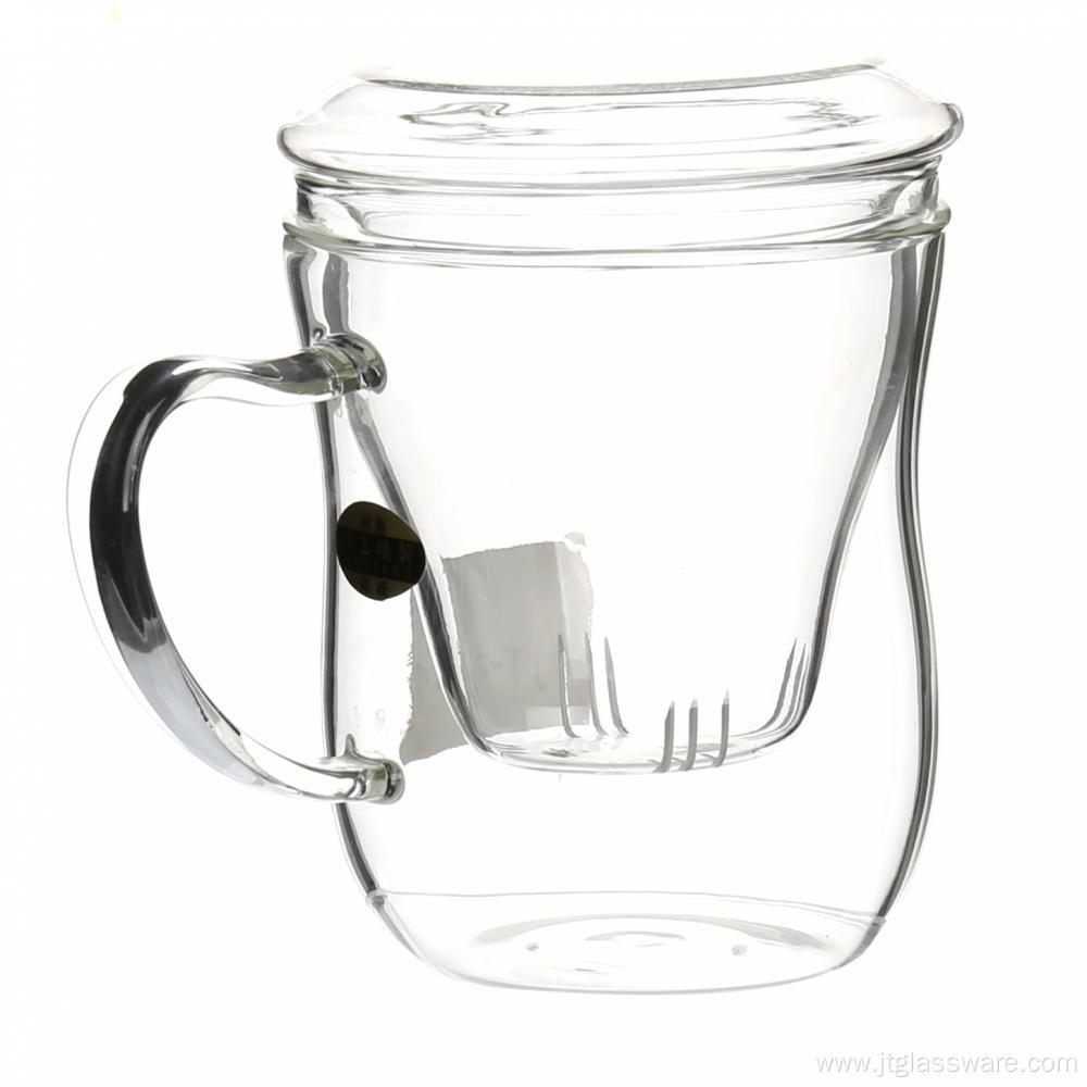 One Person Teapot Antique Clear Glass Tea Cup Set
