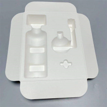 Compostable bagasse fiber molded wine packaging insert