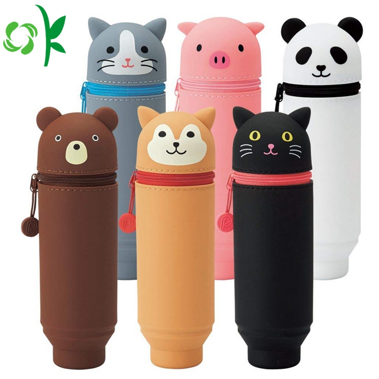 Cartoon Design Silicone Pencil Case for Children