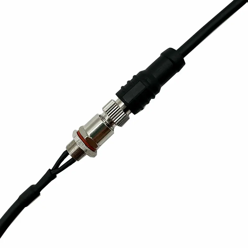 M8 Metal 2pin Female Male Panel Mount Waterproof Connecto