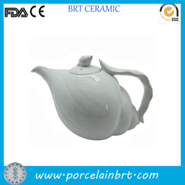 Personalized conch porcelain white Tea Pot