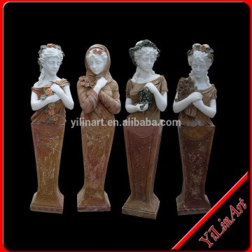 Outdoor decoration garden marble four season Statue