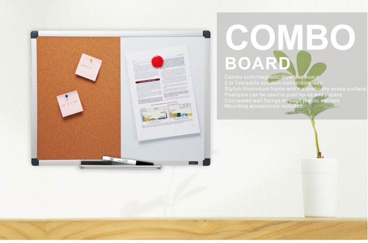 Comix High Quality Factory Price Combo Cork Dry Erase Board Interactive White Board Cork Board