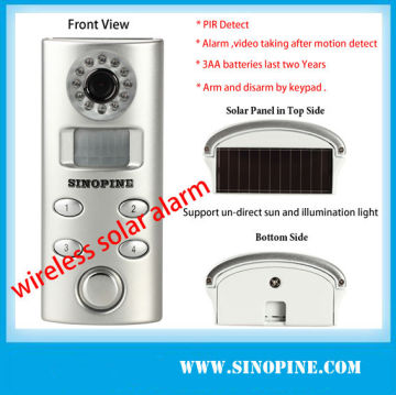 motion sensor solar sistem home alarm