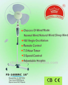 16" Stand fan with remote control