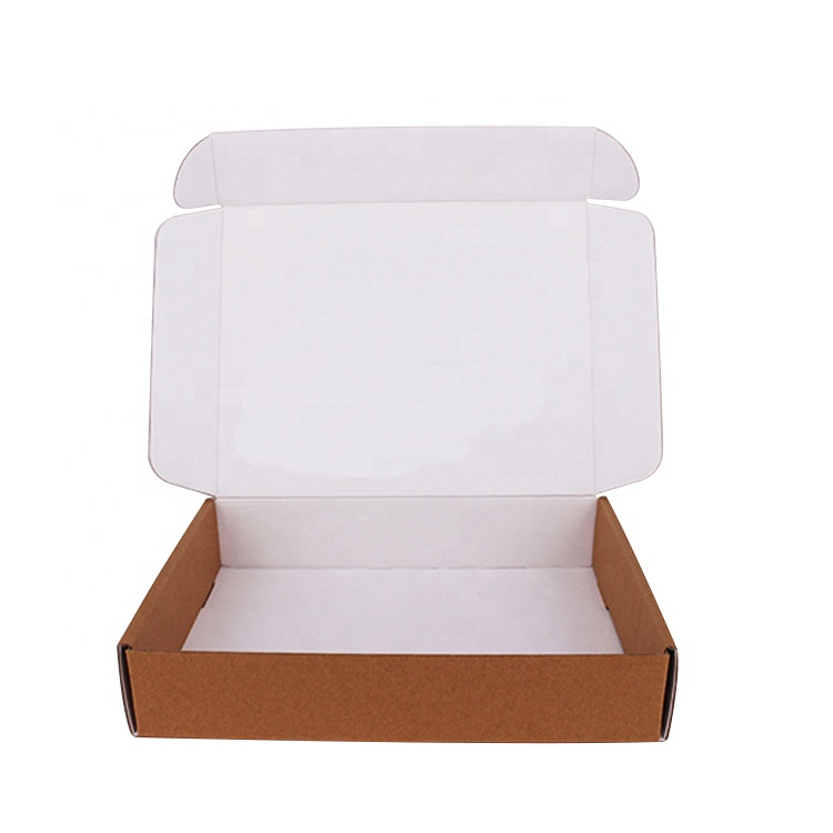 Custom e flute cardboard gift packaging blue mailing shipping corrugated box cartons