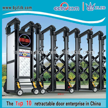 Aluminium alloy outdoor doors garden gate foldable sliding gate