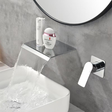 Wall Mounted Single Handle Bathroom Sink Faucet