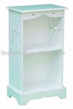 2016 Antique White MDF Carved Cube Bookcase/Bookshelf