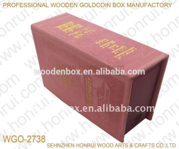 Book shape wood box