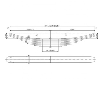 OE TRA-2732 Truck Spare Part: Parabolic Leaf Spring Suspension System