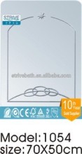 Backlit bath glass mirror