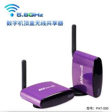 5.8G Digital STB Wireless A/V Sharing Device Transmitter and Receiver with IR Remote Control