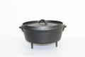 Cast Iron Dutch Oven dengan tutup Lipped