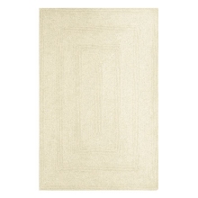 white ivory beige colour natural wool braided carpet